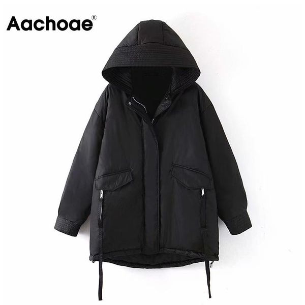 aachoe winter casual black hooded parka women long sleeve pockets padded jacket female zipper thick warm coat outerwear 2020
aachoe winter casual black hooded parka women long sleeve pockets padded jacket female zipper thick warm coat outerwear 2020