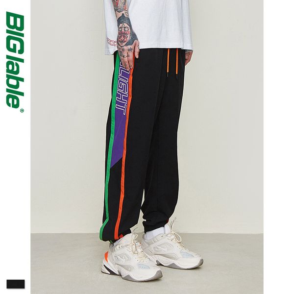 big lable colour block tracksuit elastic waist male pants gym joggers sweatpants drawstring streetwear hip hop pants lj201103, Black
big lable colour block tracksuit elastic waist male pants gym joggers sweatpants drawstring streetwear hip hop pants lj201103, Black