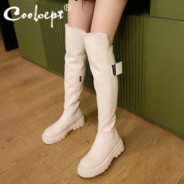coolcept women over knee boots warm fur fashion platform high heel winter shoes woman zipper thick fur long boot size 33-43, Black
coolcept women over knee boots warm fur fashion platform high heel winter shoes woman zipper thick fur long boot size 33-43, Black
