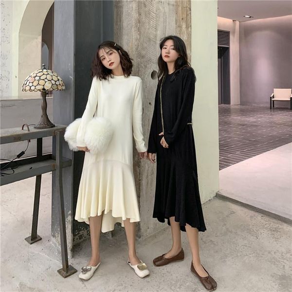 women long sweater dress sweater women winter 2021 knitted fishtail plus size maxi dress drop shipping, Black;gray
women long sweater dress sweater women winter 2021 knitted fishtail plus size maxi dress drop shipping, Black;gray