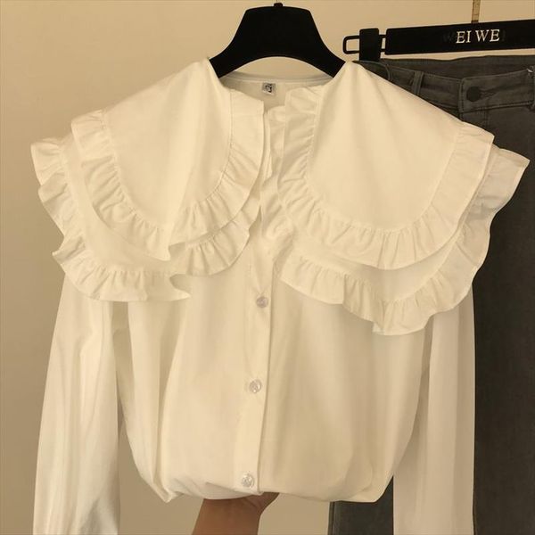 floral lace lapel solid blouse women peter pan collar buttons shirts 2020 autumn long sleeve loose ladies blusas, White
floral lace lapel solid blouse women peter pan collar buttons shirts 2020 autumn long sleeve loose ladies blusas, White