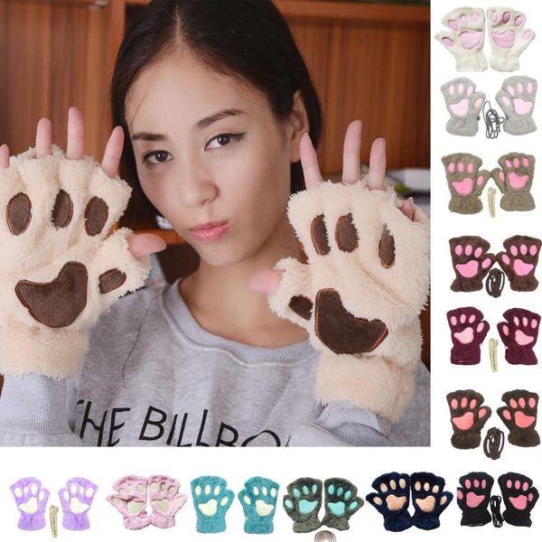 five fingers gloves winter woman cute cartoon bear cat claw thick fluff hanging neck warm de femmes rekawiczki zimowe, Blue;gray
five fingers gloves winter woman cute cartoon bear cat claw thick fluff hanging neck warm de femmes rekawiczki zimowe, Blue;gray