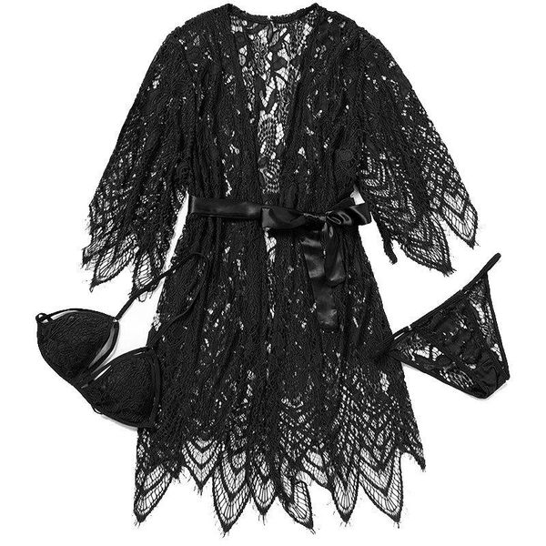 and enchanting transparent soft net gauze ribbon tie belt beauty back sling temptation appeal nightgown with g-string suit, Red;black
and enchanting transparent soft net gauze ribbon tie belt beauty back sling temptation appeal nightgown with g-string suit, Red;black