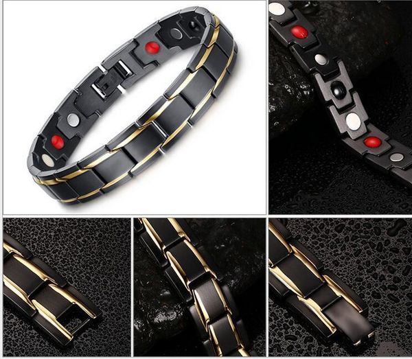 men steel titanium magnetic bracelet energy bangle bio germanium therapy radiation fatigue health bracelets black&gold b
men steel titanium magnetic bracelet energy bangle bio germanium therapy radiation fatigue health bracelets black&gold b