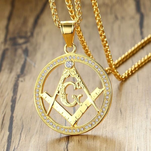 vnox hip hop gold tone masonic pendants with aaa cz stones stainless steel mens necklaces club jewelry 201014, Silver
vnox hip hop gold tone masonic pendants with aaa cz stones stainless steel mens necklaces club jewelry 201014, Silver