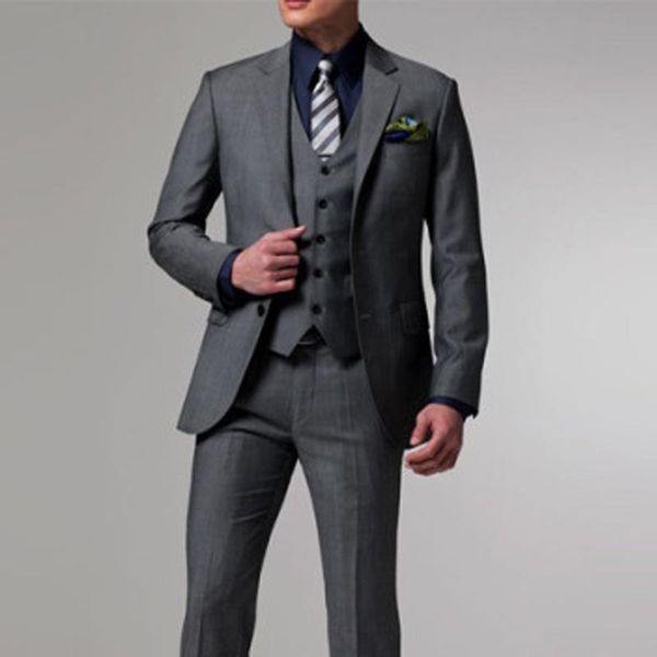 men's suits & blazers gray wedding groomsmen tuxedos for slim fit men 3 piece notched lapel custom man suit fashion jacket pant vest, White;black
men's suits & blazers gray wedding groomsmen tuxedos for slim fit men 3 piece notched lapel custom man suit fashion jacket pant vest, White;black