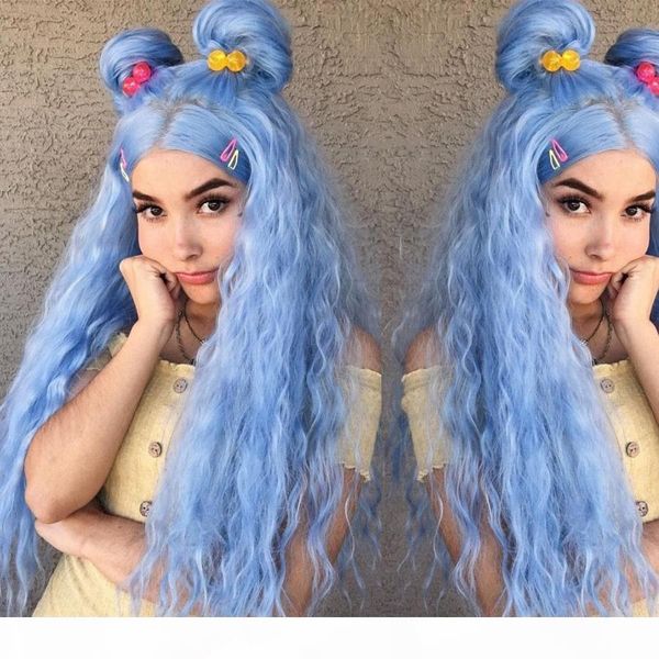 pink blue blonde purple color slight wavy curly hair lace front wigs synthetic hair lace wig for black white women cosplay wigs
pink blue blonde purple color slight wavy curly hair lace front wigs synthetic hair lace wig for black white women cosplay wigs