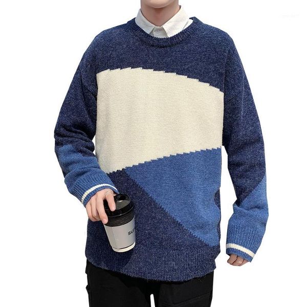 men's sweaters mens autumn winter casual pullover o-neck long sleeve color matching leisure young handsome knitted sweater 1, White;black
men's sweaters mens autumn winter casual pullover o-neck long sleeve color matching leisure young handsome knitted sweater 1, White;black