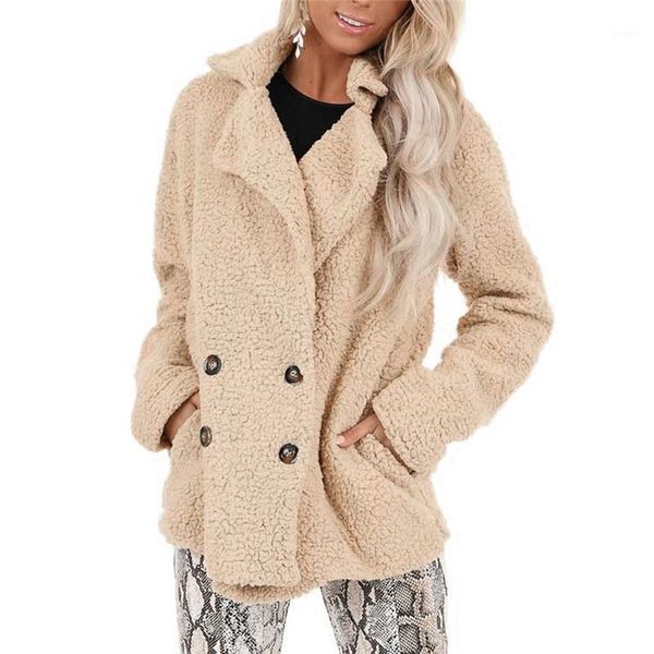 2020 winter thick warm coat woman lapel long sleeve fluffy hairy fake fur jackets female button pockets plus size overcoat o241, Black;brown
2020 winter thick warm coat woman lapel long sleeve fluffy hairy fake fur jackets female button pockets plus size overcoat o241, Black;brown