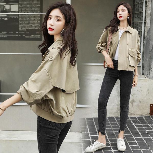 work coat women's short style 2020 new spring and autumn korean loose bf student small fit jacket trend, White;black
work coat women's short style 2020 new spring and autumn korean loose bf student small fit jacket trend, White;black