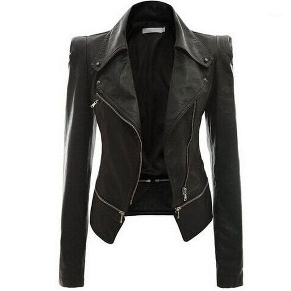 women's leather & faux wonder 2021 autumn fit motocycle jacket slim coat for women plus size casual solid outwear with zipper1, Black
women's leather & faux wonder 2021 autumn fit motocycle jacket slim coat for women plus size casual solid outwear with zipper1, Black