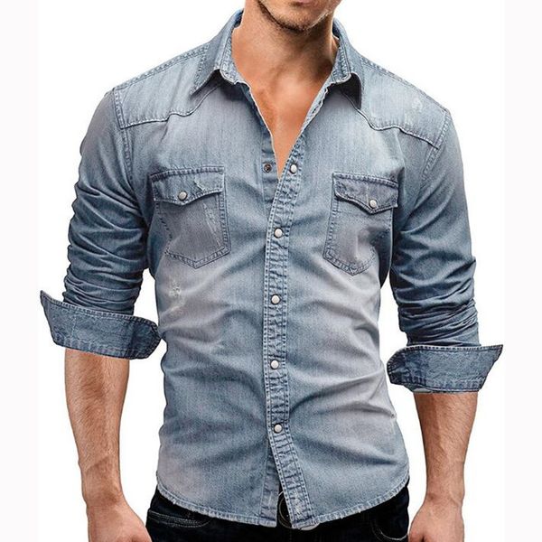2021 cotton of men denim fashion jeans long sleeve cowboy fashionable washing thin male-size shirt 3xl asian 5jvb, White
2021 cotton of men denim fashion jeans long sleeve cowboy fashionable washing thin male-size shirt 3xl asian 5jvb, White