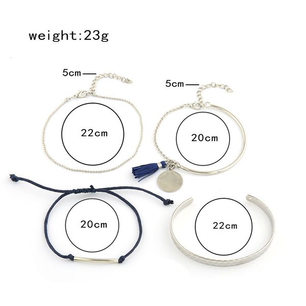 4pcs/set pendant tassel fashion bracelet jewelry chain bangle braceclets, Golden;silver
4pcs/set pendant tassel fashion bracelet jewelry chain bangle braceclets, Golden;silver