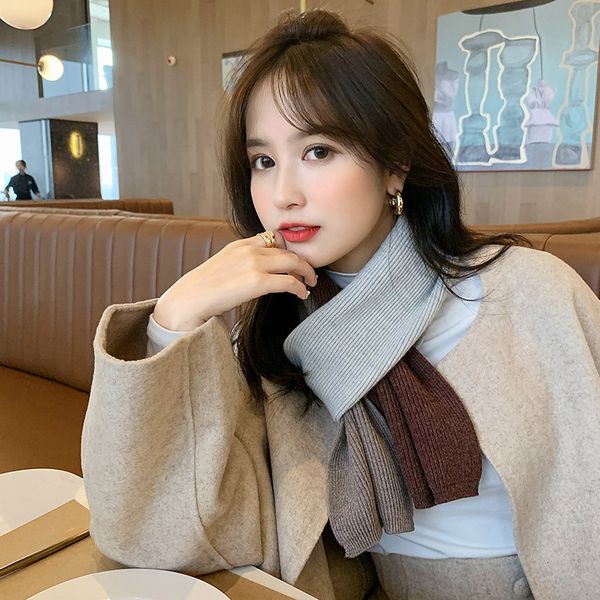 color matching new brand version of ins scarves men and women's knitted wool bib thickened warm student neck klwe, Blue;gray
color matching new brand version of ins scarves men and women's knitted wool bib thickened warm student neck klwe, Blue;gray