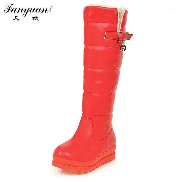 2020 winter women's plush platform shoes low-heeled slip-on with buckle charm girls' warm knee-high snow boots1, Black
2020 winter women's plush platform shoes low-heeled slip-on with buckle charm girls' warm knee-high snow boots1, Black