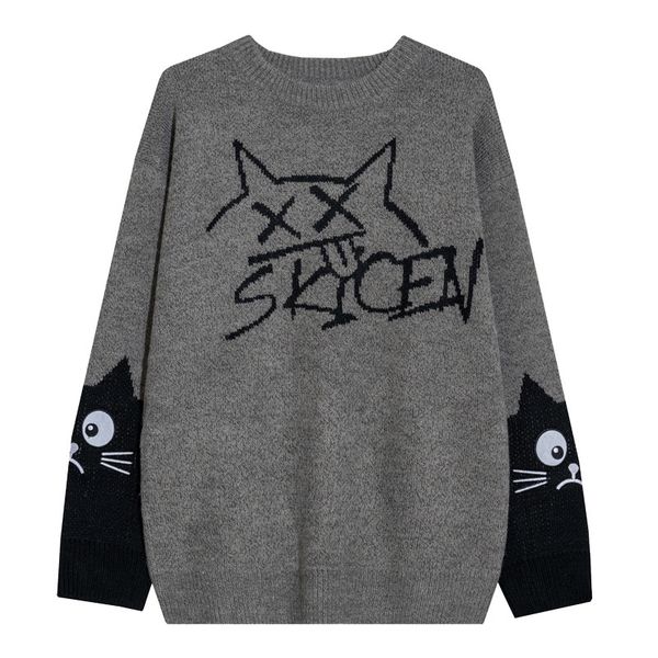 2021 new funny cat style printed ladies'jersey men's clothes oversized cartoon embroidered pull zd0h, White;black
2021 new funny cat style printed ladies'jersey men's clothes oversized cartoon embroidered pull zd0h, White;black