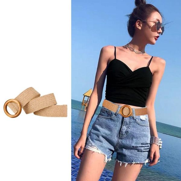 vintage women belt round wooden buckle braided waist strap belt adjustable wristband cinturon mujer women, Black;brown
vintage women belt round wooden buckle braided waist strap belt adjustable wristband cinturon mujer women, Black;brown