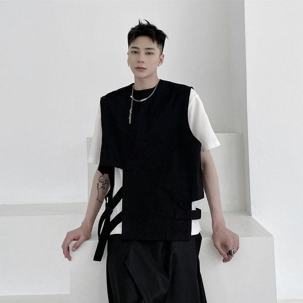 idopy men`s punk style vest cargo sleeveless jacket waistcoat personality special streetwear outerwear for man and women, Black;white
idopy men`s punk style vest cargo sleeveless jacket waistcoat personality special streetwear outerwear for man and women, Black;white