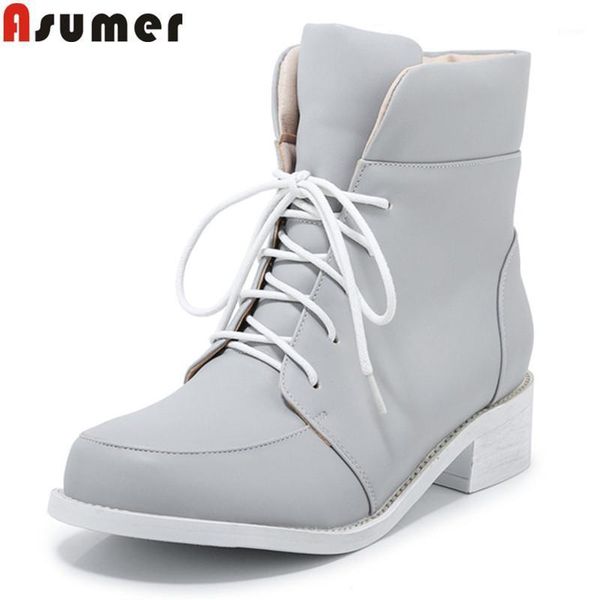 boots asumer large size 34-44 fashion autumn winter round toe lace up ladies shoes low heels casual ankle for women1, Black
boots asumer large size 34-44 fashion autumn winter round toe lace up ladies shoes low heels casual ankle for women1, Black