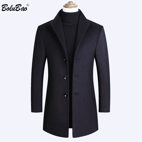 bolubao men wool blend coat winter new men's casual wild wool overcoat quality brand male solid color wool coat 201223, Black
bolubao men wool blend coat winter new men's casual wild wool overcoat quality brand male solid color wool coat 201223, Black