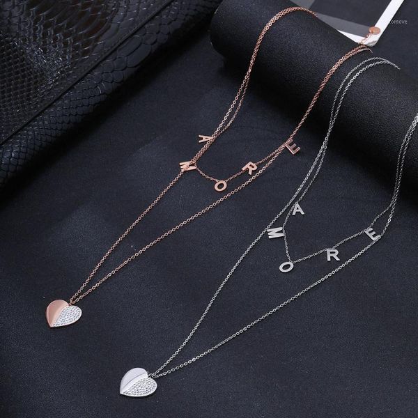stainless steel heart pendant necklace bohemia amore letter chokers layered chain trend rinhestone jewelry accessories for women1, Silver
stainless steel heart pendant necklace bohemia amore letter chokers layered chain trend rinhestone jewelry accessories for women1, Silver