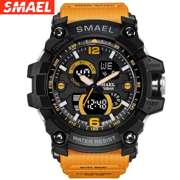 smael smer men's electronic watch sports multifunctional waterproof luminous double display fashion student watch, Slivery;brown
smael smer men's electronic watch sports multifunctional waterproof luminous double display fashion student watch, Slivery;brown