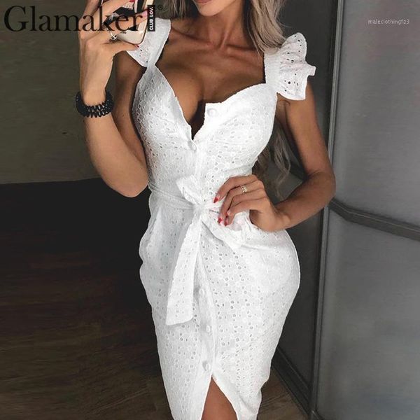 casual dresses glamaker lace ruffle bodycon maxi dress women summer button up belt long female slim ladies wrap elegant1, Black;gray
casual dresses glamaker lace ruffle bodycon maxi dress women summer button up belt long female slim ladies wrap elegant1, Black;gray