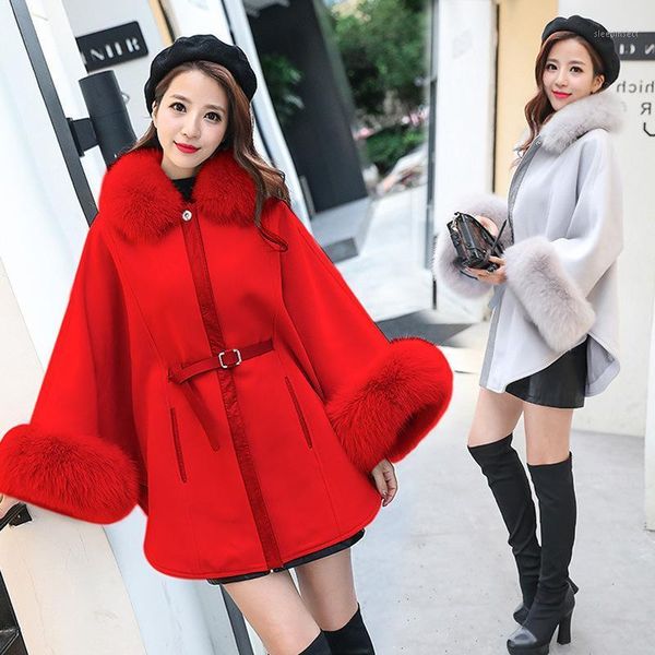 2021 tweed coat women's middle long korean loose solid color single breasted temperament real wool collar cape coat1, Black
2021 tweed coat women's middle long korean loose solid color single breasted temperament real wool collar cape coat1, Black
