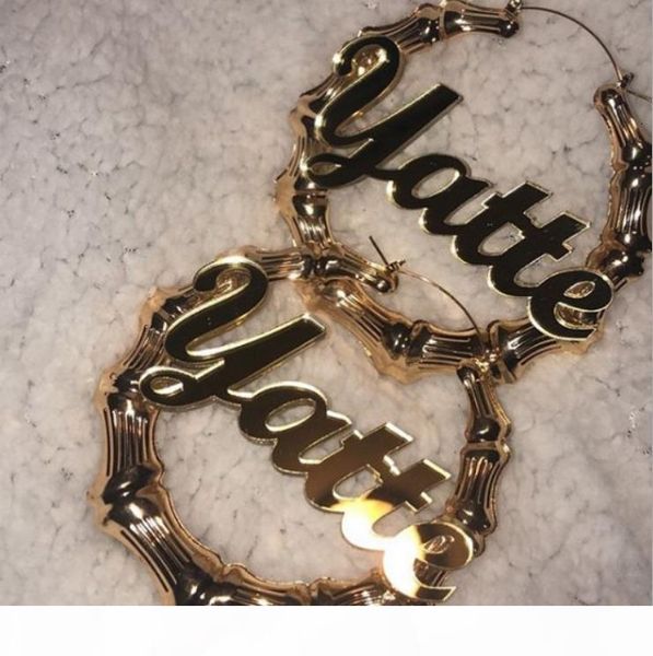 customizable customize name earrings bamboo style custom hoop earrings with statement words j190721, Golden;silver
customizable customize name earrings bamboo style custom hoop earrings with statement words j190721, Golden;silver
