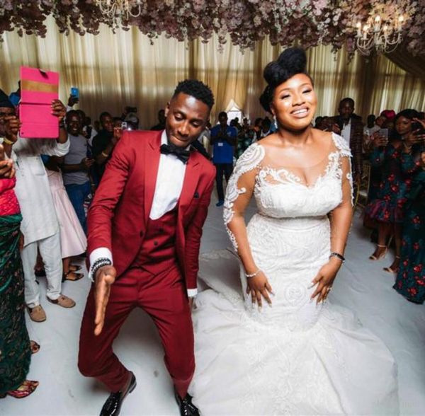 men's suits & blazers handsome wedding red men costume homme marriage slim fit prom terno masculino blazer groom wear 3 pcs jacket+pant, White;black 
men's suits & blazers handsome wedding red men costume homme marriage slim fit prom terno masculino blazer groom wear 3 pcs jacket+pant, White;black