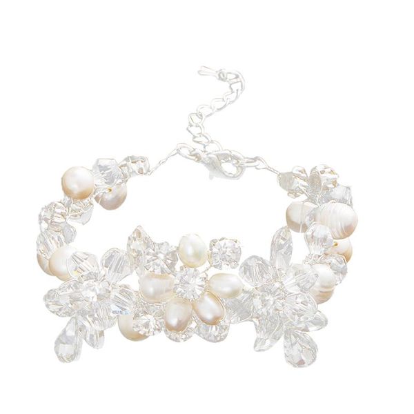 crystal flower hand chain ladies fashion pearl bracelet bride jewelry bracelet wedding dress accessory, Black
crystal flower hand chain ladies fashion pearl bracelet bride jewelry bracelet wedding dress accessory, Black