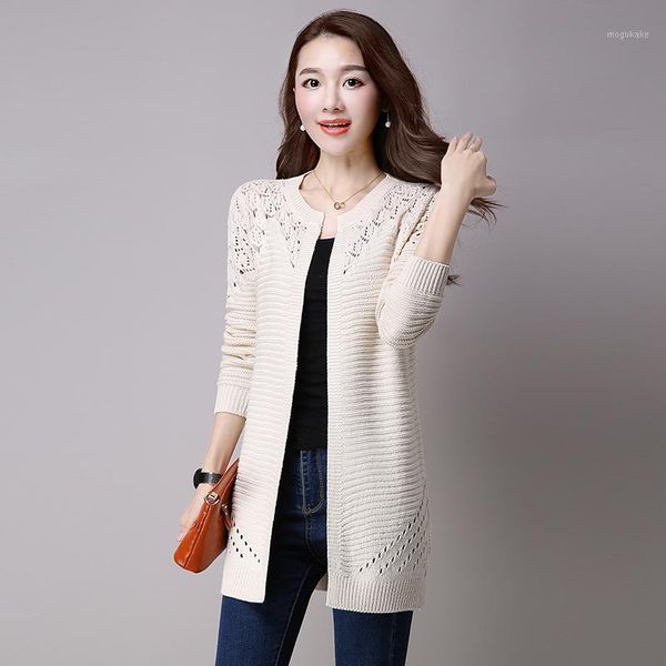 spring new solid color hollow out sweaters large size s-xxxl long sleeve knitted outerwear women casual o-neck thin cardigans1, White
spring new solid color hollow out sweaters large size s-xxxl long sleeve knitted outerwear women casual o-neck thin cardigans1, White