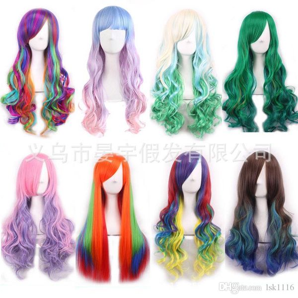 europe and the united states new gradient cosplay animation wig cos harajuku color female long curly hair headgear lolita
europe and the united states new gradient cosplay animation wig cos harajuku color female long curly hair headgear lolita