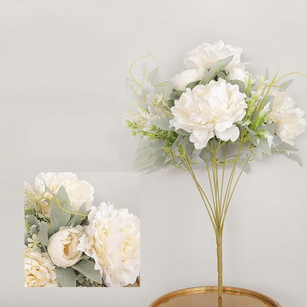 decorative flowers & wreaths 12 head roses artificial silk peony flower bridal wedding bouquet home decor s1
decorative flowers & wreaths 12 head roses artificial silk peony flower bridal wedding bouquet home decor s1