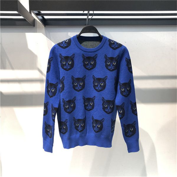 2021 second hair autumn and winter blue cat head pure shirt crew sweater pydd, White;black
2021 second hair autumn and winter blue cat head pure shirt crew sweater pydd, White;black