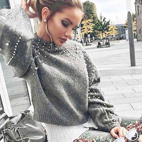 women sweater winter solid gray o neck cardigans long sleeve pearl knitted sweater women pullover knitted jumper pull femme, White;black
women sweater winter solid gray o neck cardigans long sleeve pearl knitted sweater women pullover knitted jumper pull femme, White;black