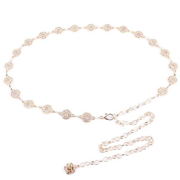 ladies rhinestone gold metal chain belt for women flower waist belts designer female luxury ceinture femme, Black;brown
ladies rhinestone gold metal chain belt for women flower waist belts designer female luxury ceinture femme, Black;brown