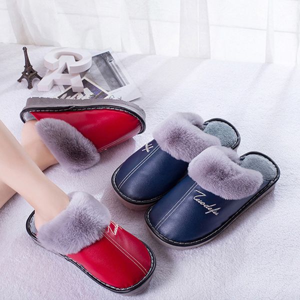 women winter slippers plush warm casual home shoes pu leather new couple flats indoor platform non slip female footwear autumn 201203, Black
women winter slippers plush warm casual home shoes pu leather new couple flats indoor platform non slip female footwear autumn 201203, Black