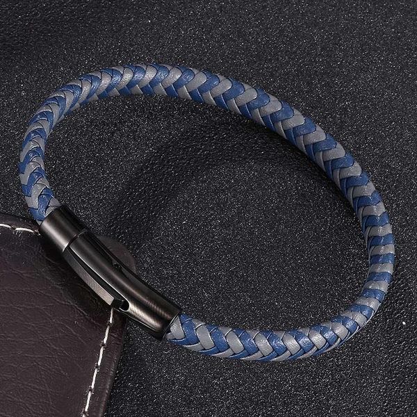 simple blue gray leather mix braided bracelets fashion stainless steel snaps weave bracelet male jewelry gifts st0456, Golden;silver
simple blue gray leather mix braided bracelets fashion stainless steel snaps weave bracelet male jewelry gifts st0456, Golden;silver