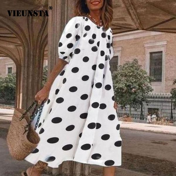 polka dot print women summer dress elegant o neck short sleeve a-line beach dress female vintage streetwear long dresses vestido y200805, Black;pink
polka dot print women summer dress elegant o neck short sleeve a-line beach dress female vintage streetwear long dresses vestido y200805, Black;pink