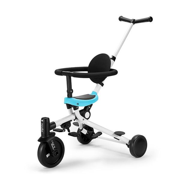 Hand Push Tricycle, Foldable Lightweight Two-way Baby Stroller, Multifunctional 2-in-1 Baby Bicycle Tricycle Stroller Trike