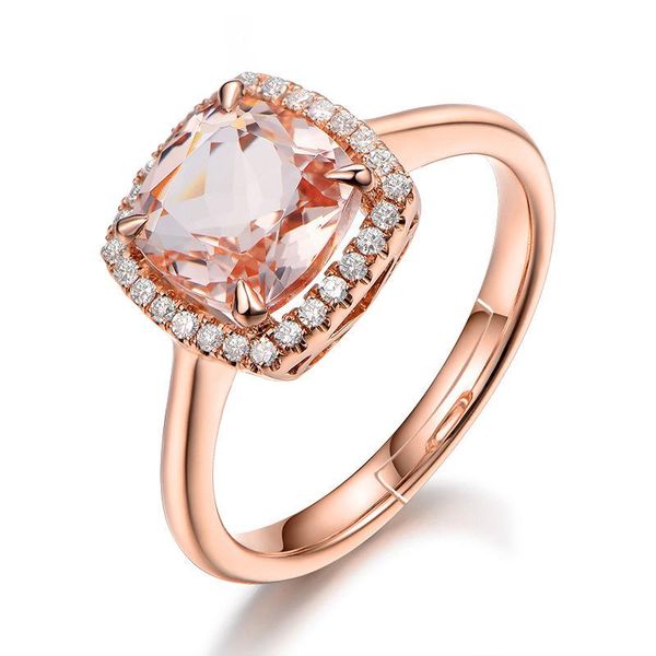 cluster rings natural square morganite ring for women 14k rose gold color diamond gemstone engagement wedding valentine's day gift, Golden;silver
cluster rings natural square morganite ring for women 14k rose gold color diamond gemstone engagement wedding valentine's day gift, Golden;silver
