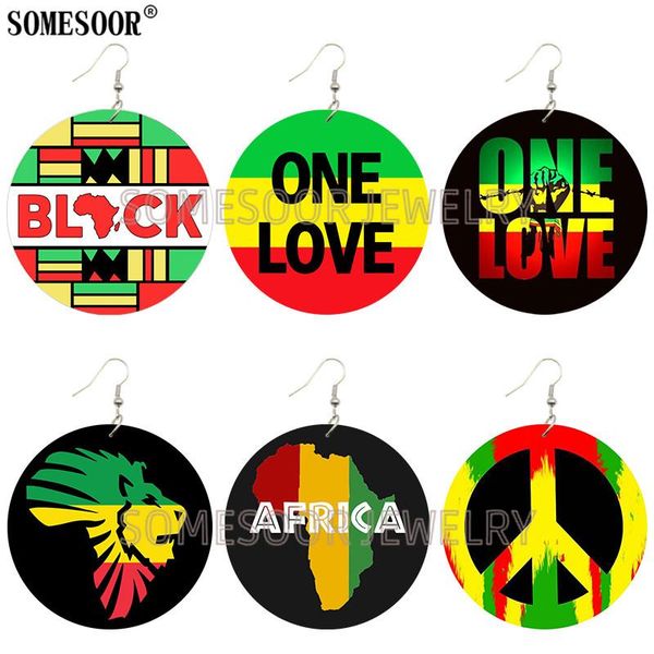 somesoor jewelry african map rasta peace background lion logo design both sides printing wooden drop earrings for women gifts, Silver
somesoor jewelry african map rasta peace background lion logo design both sides printing wooden drop earrings for women gifts, Silver