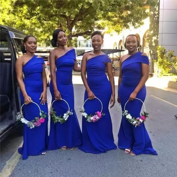 2022 royal blue bridesmaid dresses mermaid one shoulder custom made plus size african maid of honor gown african country wedding guest wear, White;pink
2022 royal blue bridesmaid dresses mermaid one shoulder custom made plus size african maid of honor gown african country wedding guest wear, White;pink
