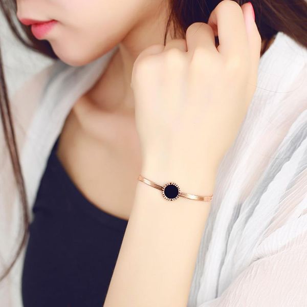 women's brand jewelry rose gold roman numerals bracelet 316l stainless steel fashion woman man gift not fade, Golden;silver
women's brand jewelry rose gold roman numerals bracelet 316l stainless steel fashion woman man gift not fade, Golden;silver