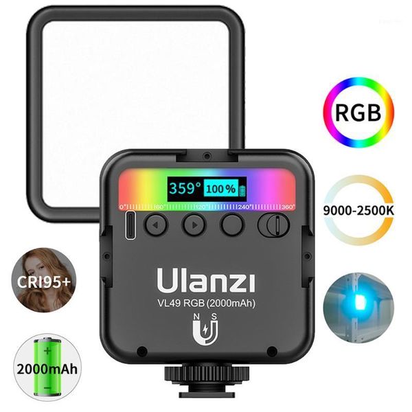 ulanzi vl49 rgb video light, 2000mah rechargeable battery led camera light,cri 95+,2500-9000k led video light for smartphone slr1
ulanzi vl49 rgb video light, 2000mah rechargeable battery led camera light,cri 95+,2500-9000k led video light for smartphone slr1