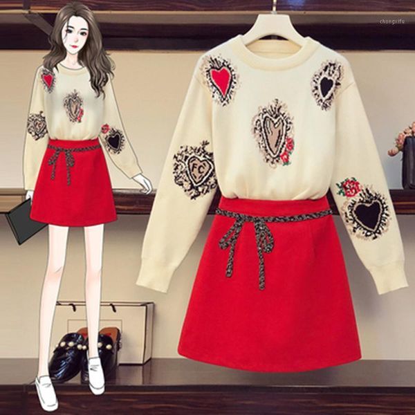 retro love heart jacquard sweater short skirt 2 piece set 2020 fall winter new pullover +fashion bow beaded mini skirt sets1, Gray
retro love heart jacquard sweater short skirt 2 piece set 2020 fall winter new pullover +fashion bow beaded mini skirt sets1, Gray