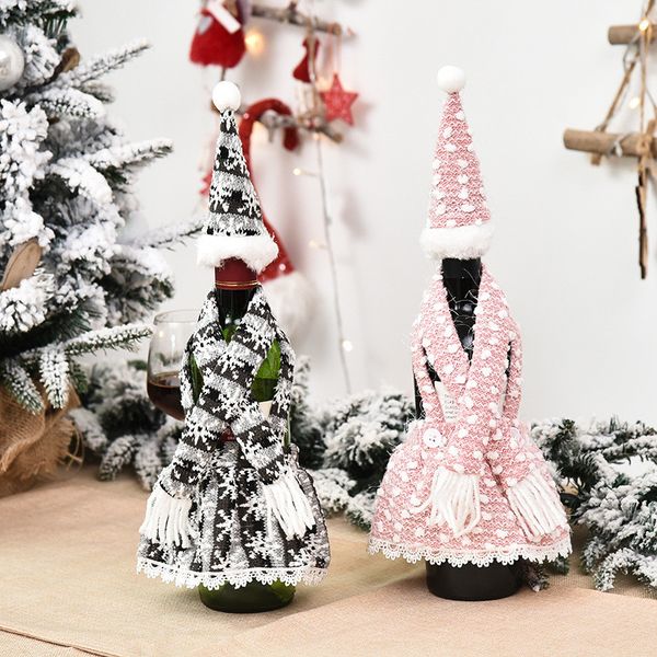 christmas wine bottle cover creative cute apron set champagne bottle dress up props merry christmas table decoration
christmas wine bottle cover creative cute apron set champagne bottle dress up props merry christmas table decoration
