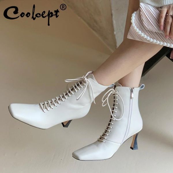 boots coolcept fashion real leather ankle women winter shoes heel footwear size 33-401, Black
boots coolcept fashion real leather ankle women winter shoes heel footwear size 33-401, Black