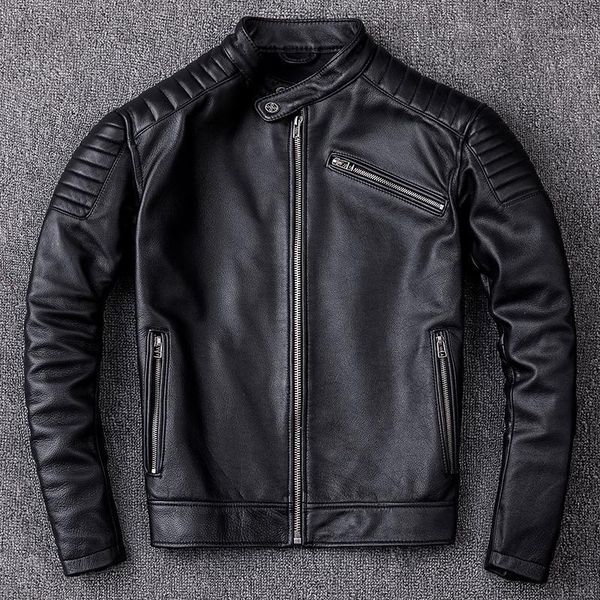 men's leather & faux 2021 vintage brown men slim fit motorcycle jacket large size 4xl genuine cowhide russian spring biker's coat1, Black
men's leather & faux 2021 vintage brown men slim fit motorcycle jacket large size 4xl genuine cowhide russian spring biker's coat1, Black
